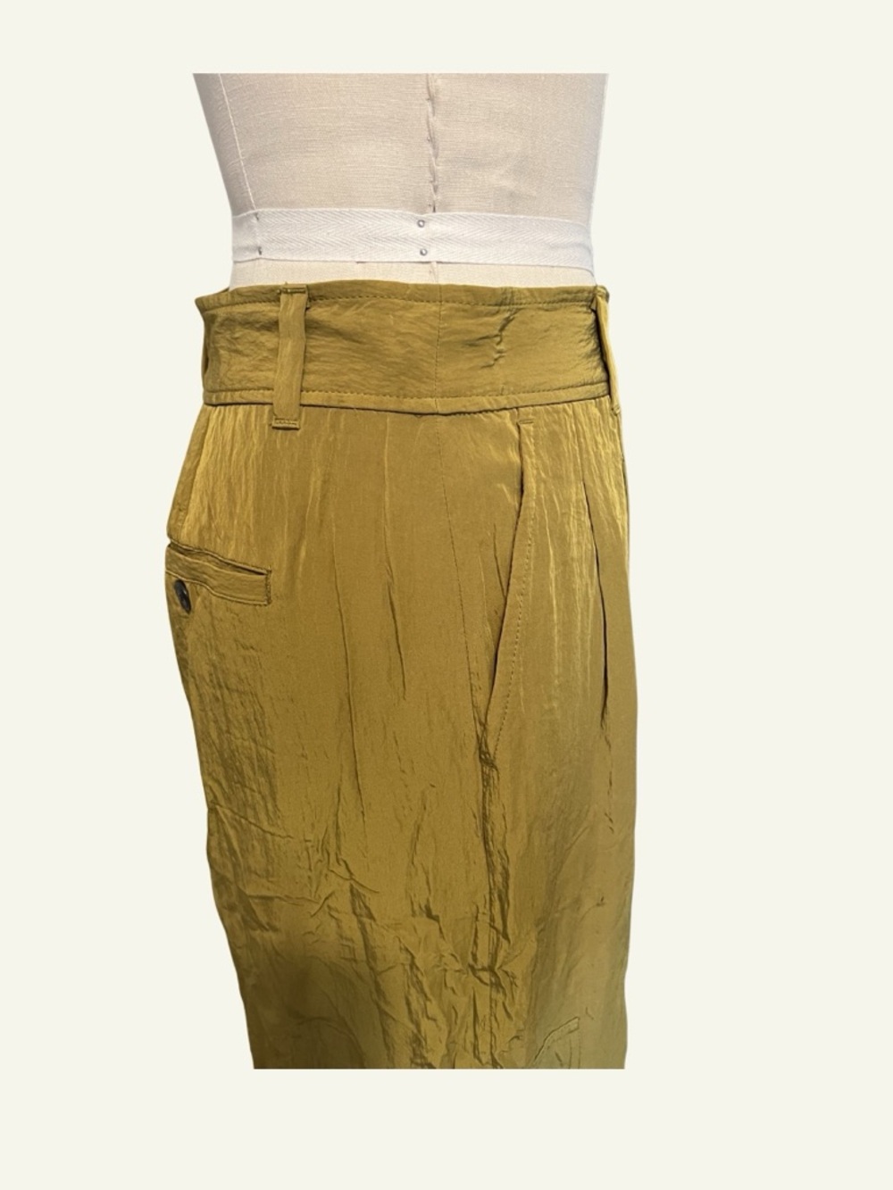 Madewell Olive Wide-Leg Trousers - Picture 3 of 6